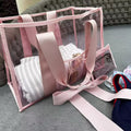 Pink Bow Tote and Wristlet (shipping estimate 6/30)
