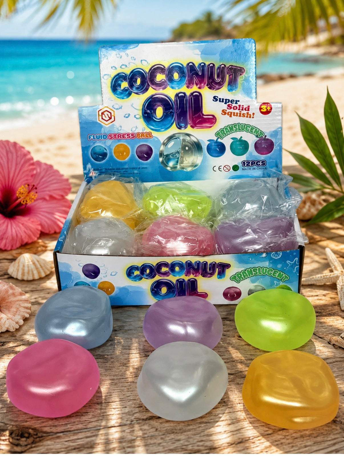 Pearlescent Coconut Oil Squishy - set of 12