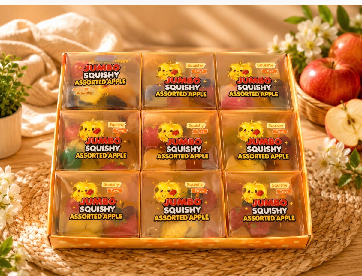 Jelly Apple Filled Squishies - set of 9