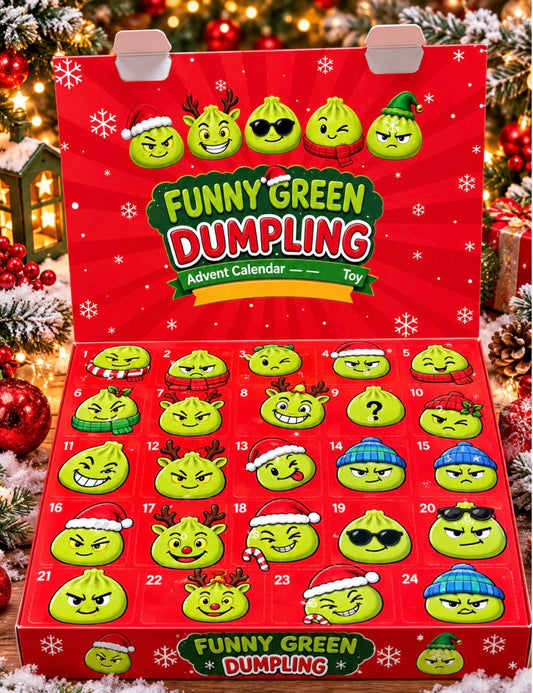 Funny Green Dumpling Advent Calendar - shipping estimate 10/26