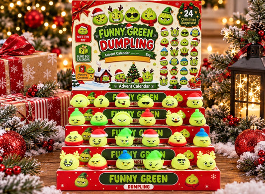 Funny Green Dumpling Advent Calendar - shipping estimate 10/26