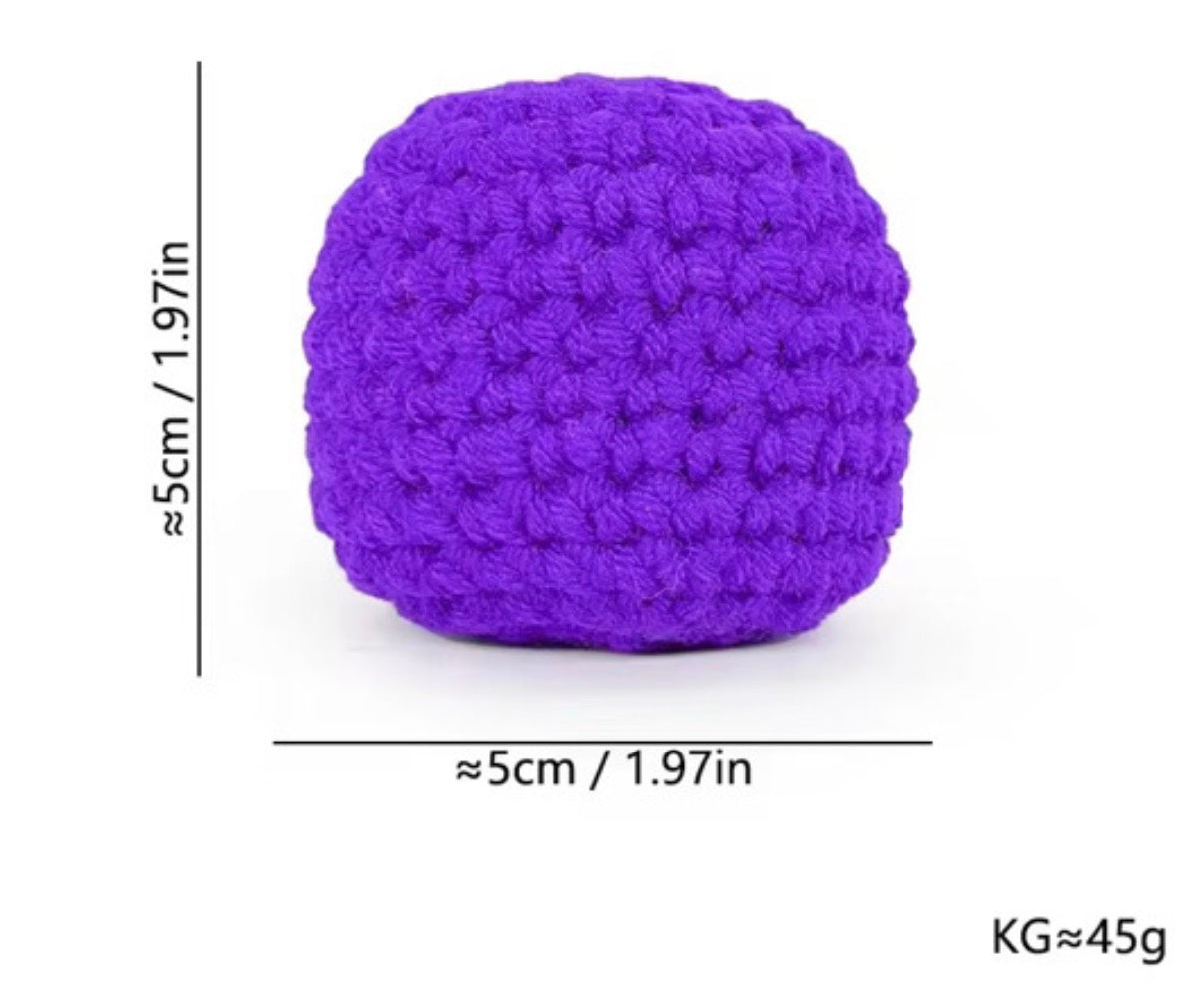Solid Hacky Sacks - set of 7 - shipping estimate 6/24