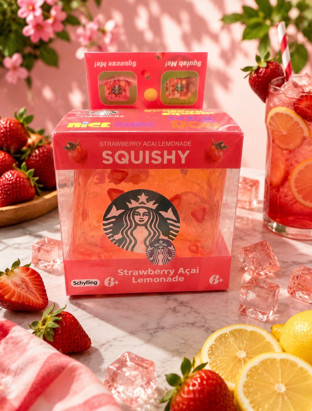 Strawberry Acai Cube - Strawberry Red