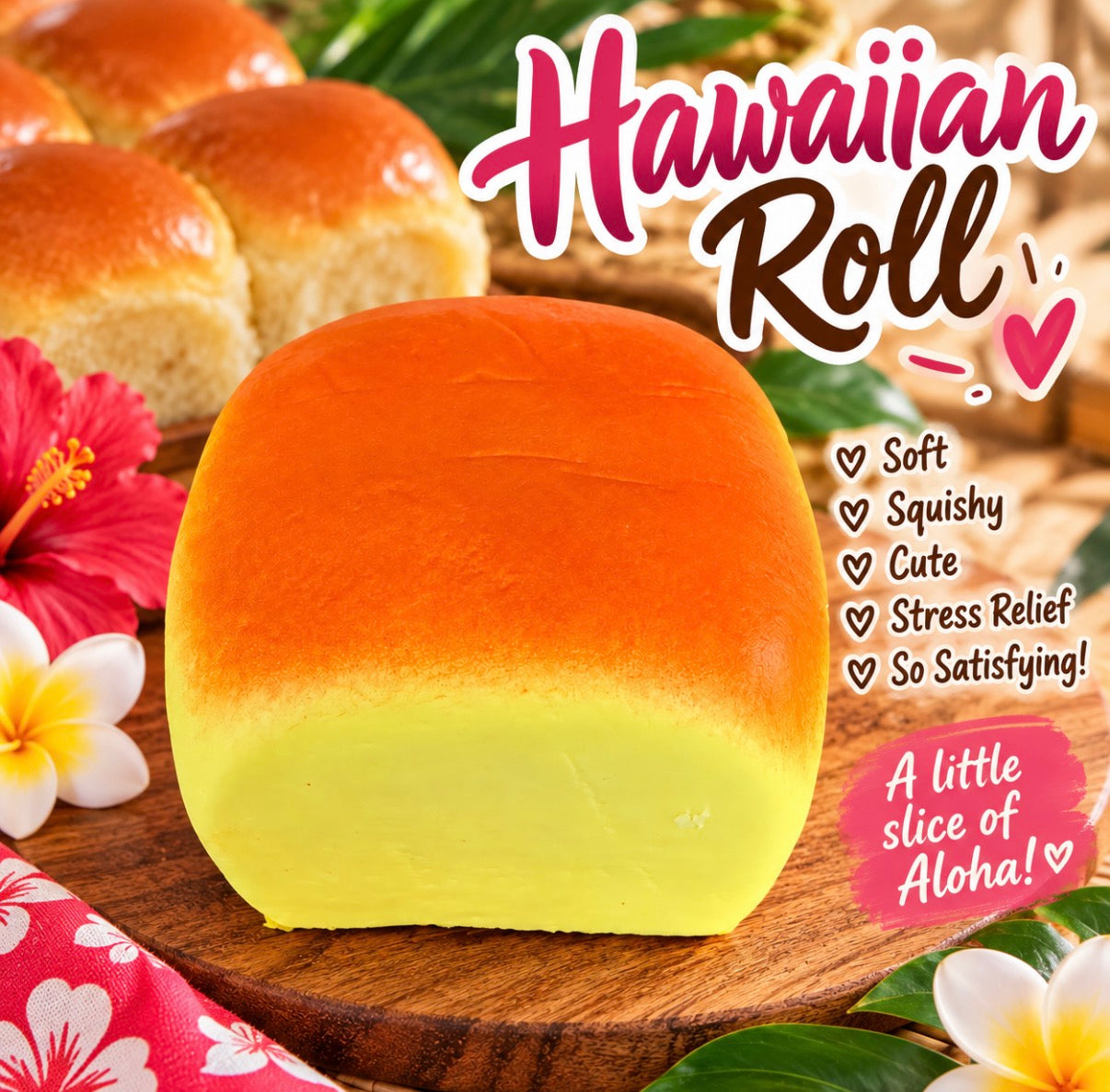 Soft Squish Hawaiian Roll