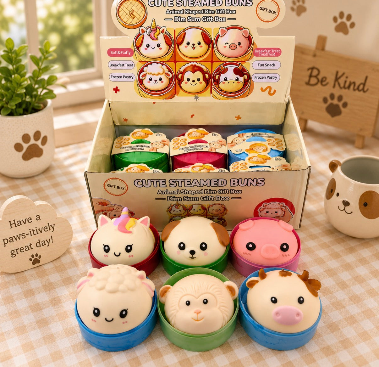 Animal Squish Dumplings - set of 12 - shipping estimate 9/14